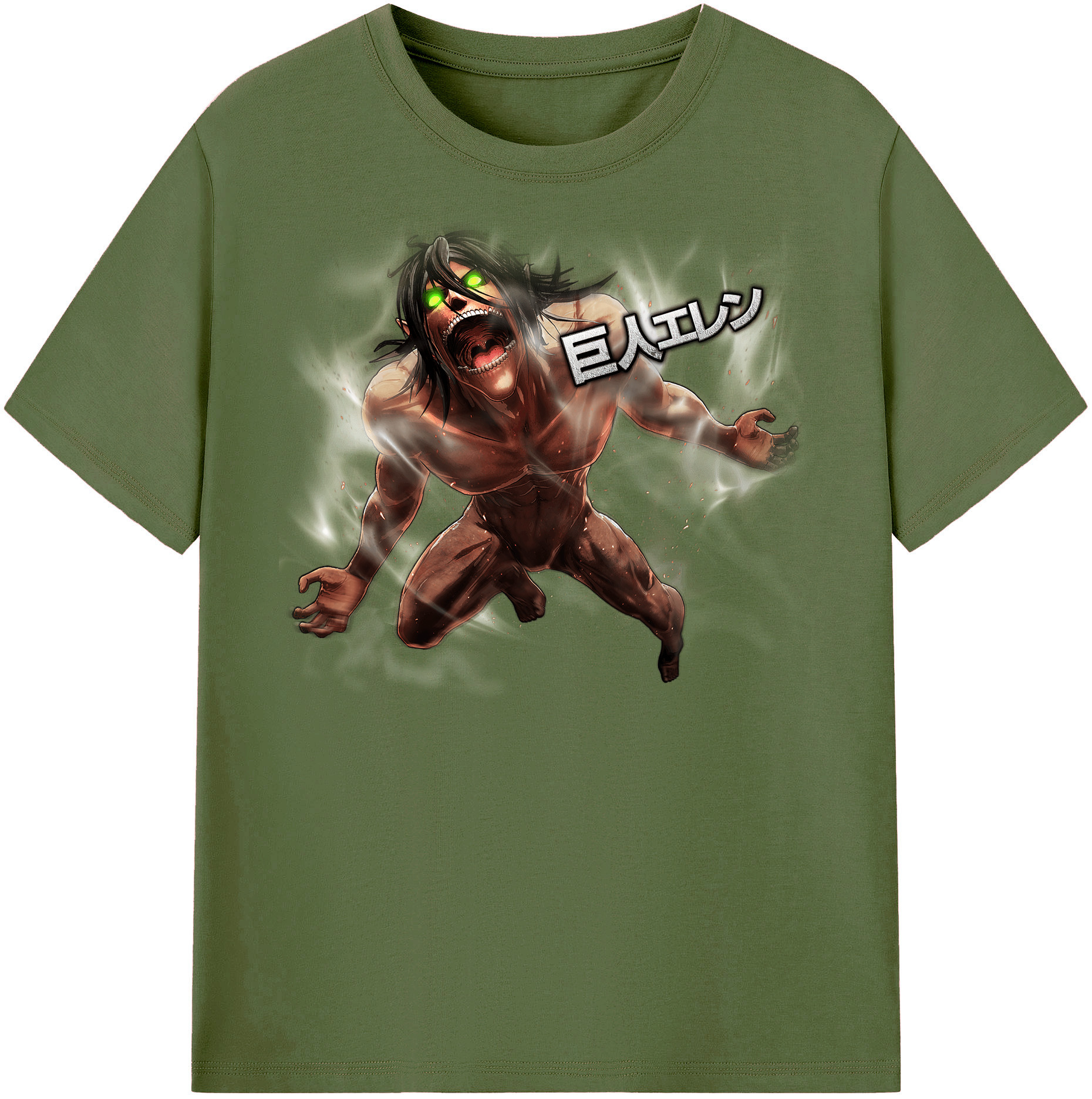 （画像用） 進撃の巨人 Attack on Titan 綿100％半袖Tシャツ（フロントプリント）